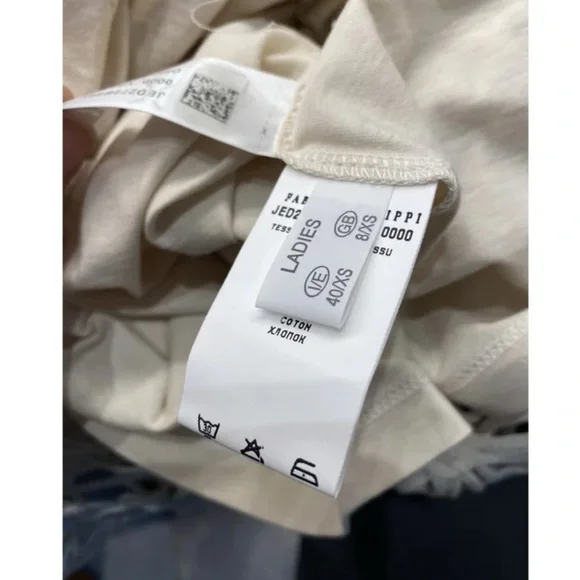 Fabiani Filippi Cream Cototn Crochet Overlay T-Shirt - Picture 2 of 6